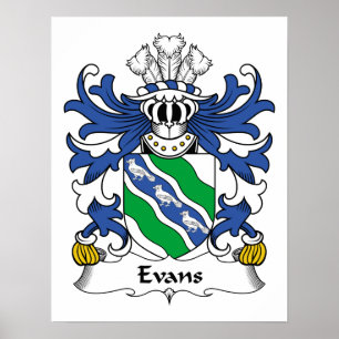 Evans Family Crest Poster