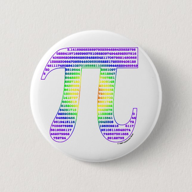 Evan's Pi #1 6 Cm Round Badge (Front)