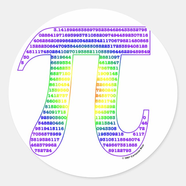 Evan's Pi #1 Classic Round Sticker (Front)