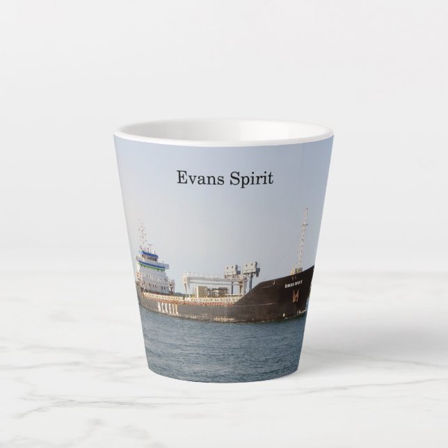 Evans Spirit latte mug (Front)
