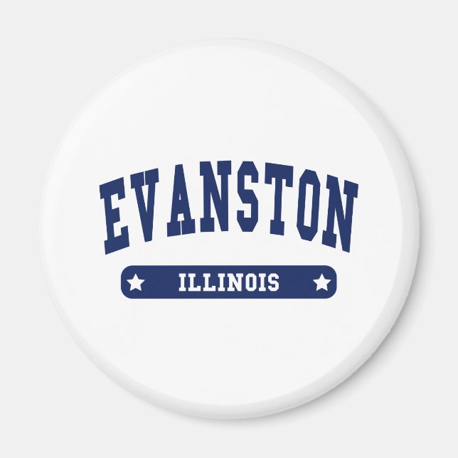 Evanston Illinois College Style tee shirts Magnet (Front)