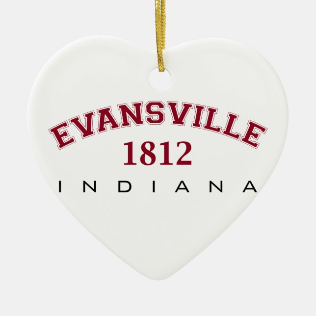 Evansville, IN - 1812 Ceramic Tree Decoration (Front)