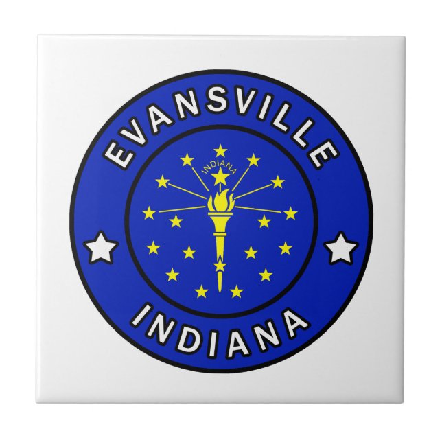 Evansville Indiana Ceramic Tile (Front)