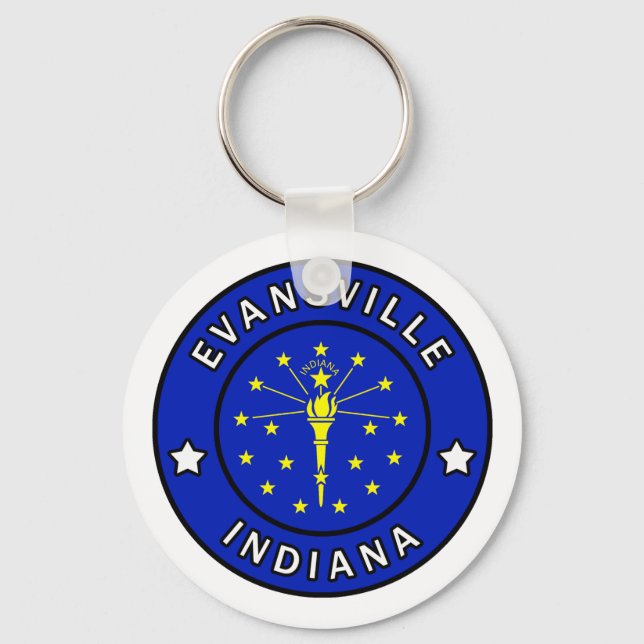 Evansville Indiana Key Ring (Front)
