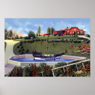 Evansville Indiana Mesker Park Monkey Boat Poster