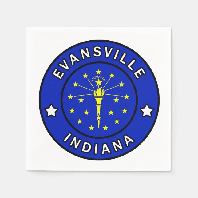 Evansville Indiana Napkin (Front)