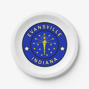 Evansville Indiana Paper Plate