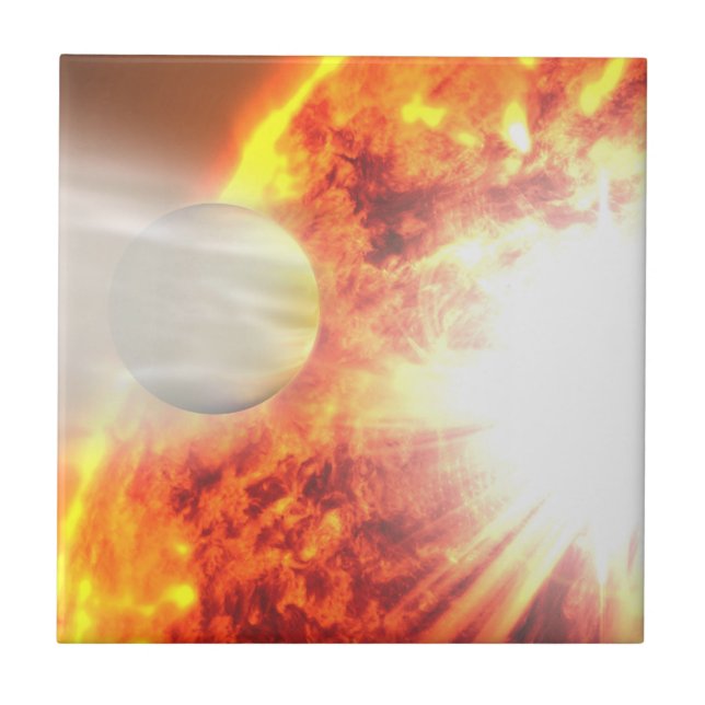 Evaporation Of Hd 189733b's Atmosphere Ceramic Tile (Front)