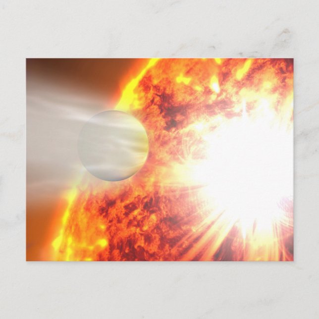 Evaporation Of Hd 189733b's Atmosphere Postcard (Front)