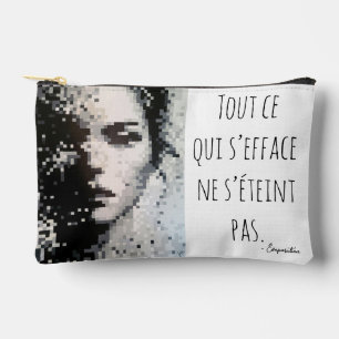 Évaporation Portrait Pixel Art Noir et Blanc Accessory Pouch