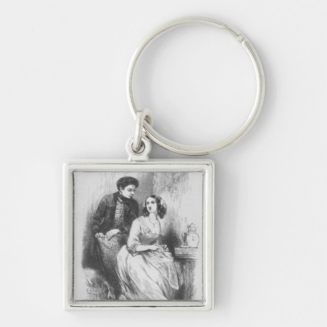 Eve and David Sechard Key Ring (Front)
