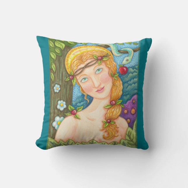 EVE And Serpent Garden Of Eden THROW PILLOW (Front)