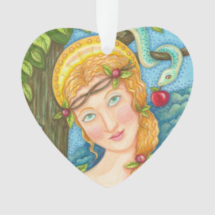 Eve And Serpent HEART CHRISTMAS ORNAMENT