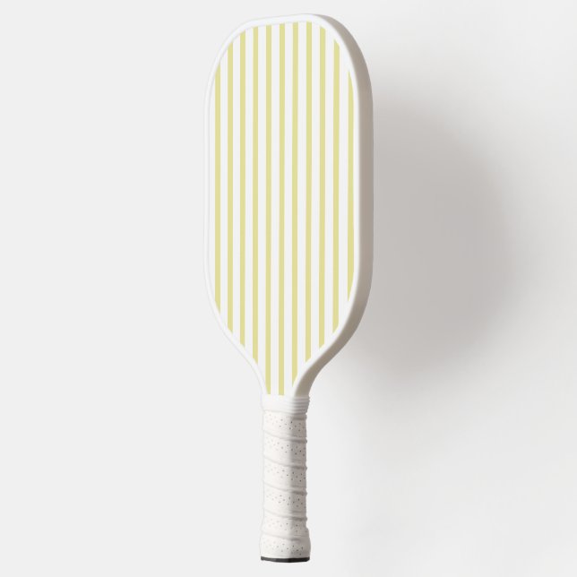Eve and Sofie Yellow Stripes Pickleball Paddle (Left)
