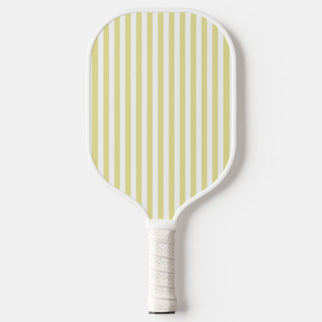 Eve and Sofie Yellow Stripes Pickleball Paddle (Front)