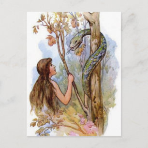 Eve And The Serpent Postcard