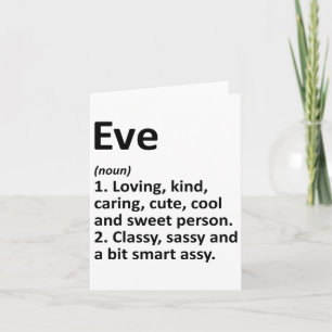 Eve Definition Personalised Name Funny Birthday Gi Card