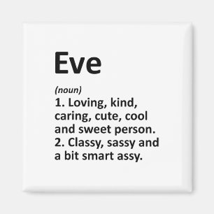 Eve Definition Personalised Name Funny Birthday Gi Magnet