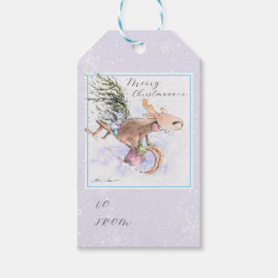 EVE Painted Christmas Reindeer and bunny Gift Tags