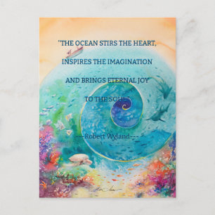 EVE Painted Coral Reef Holiday Postcard