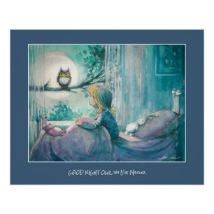 EVE Painted Good Night Owl Photo Print