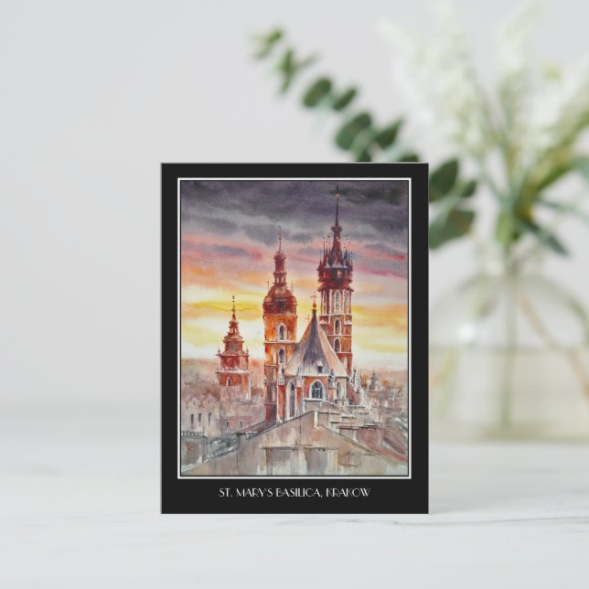 EVE Painted Krakow, Poland Old Town Card (Standing Front)