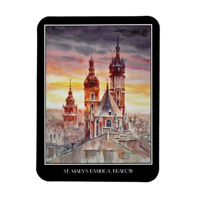 EVE Painted Krakow, Poland Old Town  Magnet (Vertical)