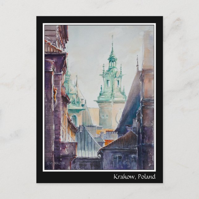 EVE Painted Krakow, Poland Old Town                Postcard (Front)