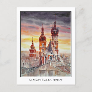 EVE Painted Krakow, Poland Old Town   Postcard