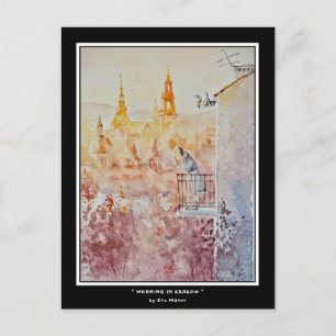 EVE Painted Morning in Krakow,Poland  Photo Print Postcard