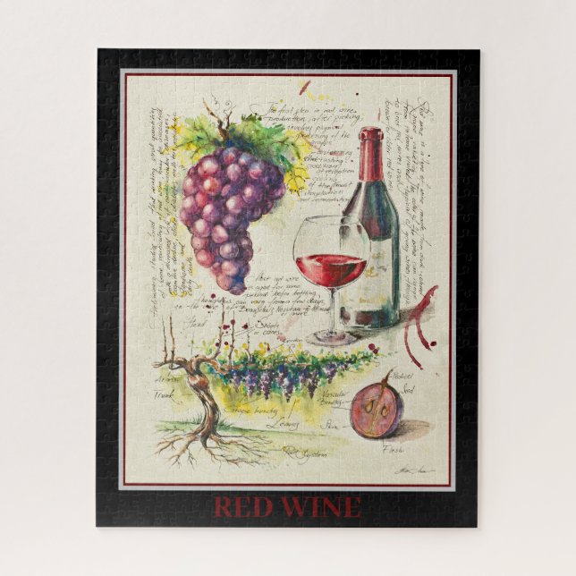 EVE painted Red Wine Puzzle (Vertical)