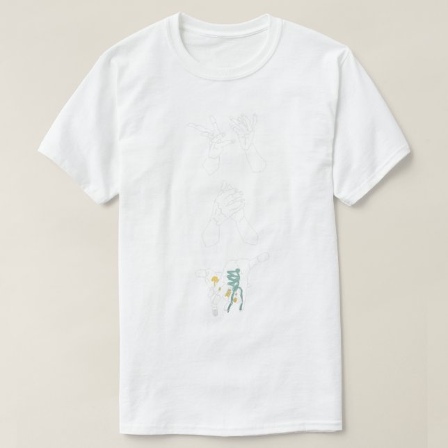 EVE SINGER EVE JAPANESE E VE OUTSIDER WHITE OUTLIN T-Shirt (Design Front)