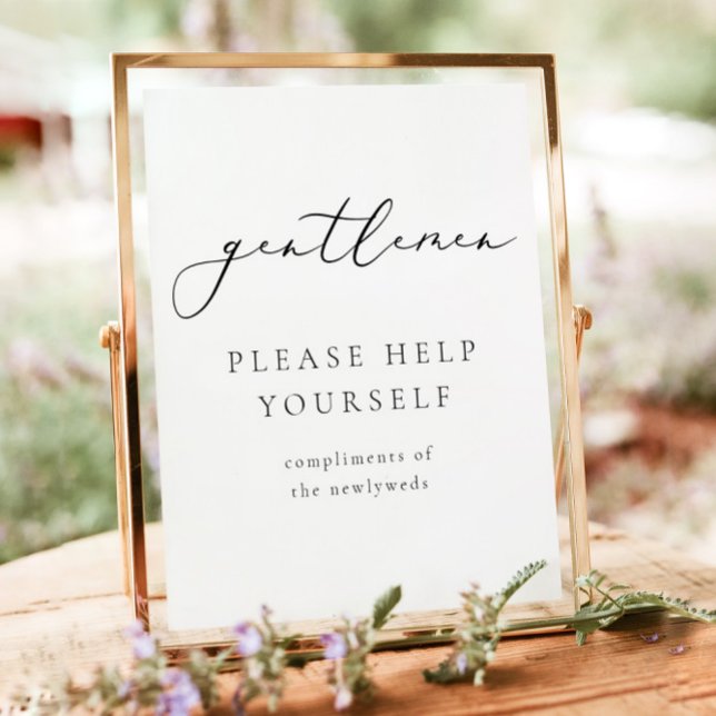 EVELYN Calligraphy Gentlemen Bathroom Toiletry Poster (Creator Uploaded)