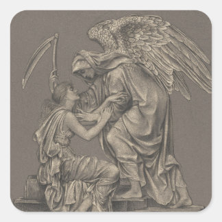 Evelyn de Morgan Angel Square Sticker