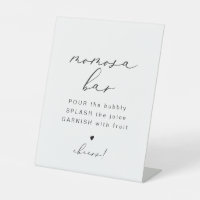 EVELYN Elegant Calligraphy Momosa Bar Sign