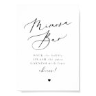 EVELYN Elegant Calligraphy Script Mimosa Bar Sign