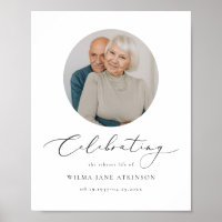 EVELYN Elegant Script Memorial Funeral Welcome