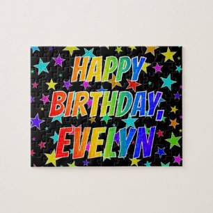 "EVELYN" First Name, Fun "HAPPY BIRTHDAY" Jigsaw Puzzle