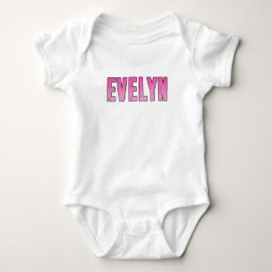 Evelyn name baby bodysuit