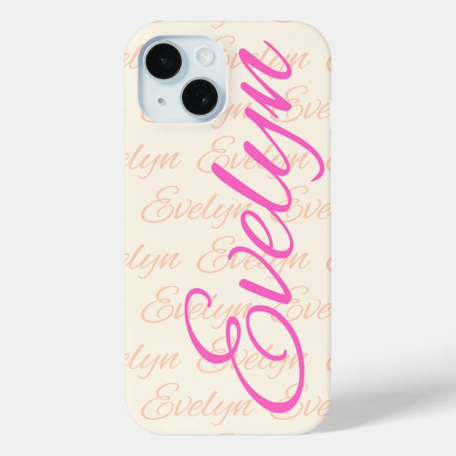 Evelyn Repeating Name Pattern  Case-Mate iPhone Case (Back)