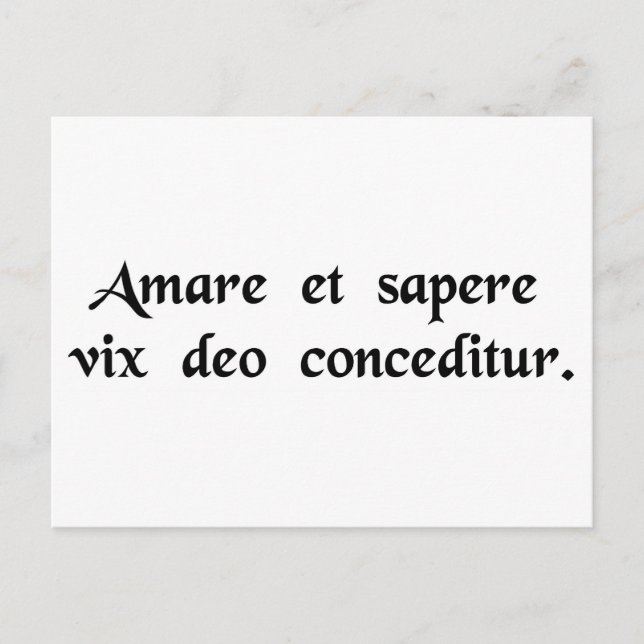 Even a god finds it hard to love and be wise...... postcard (Front)