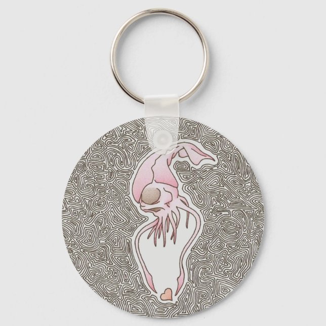 even a hateful squid can love key ring (Front)