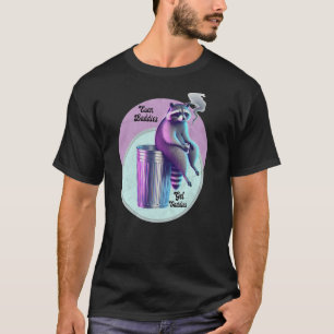 Even Baddies Get Saddies Raccoon Meme Vaporwave Tr T-Shirt
