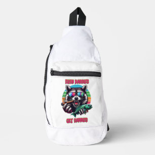 Even Baddies Get Saddies Racoon With A Fish Sling Bag