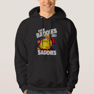Even Baddies Get Saddies Sarcastic Patriotic Cat Hoodie