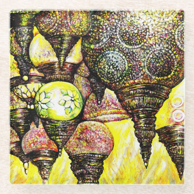 Even Bigger Idea of Colour Glass Coaster (Front)