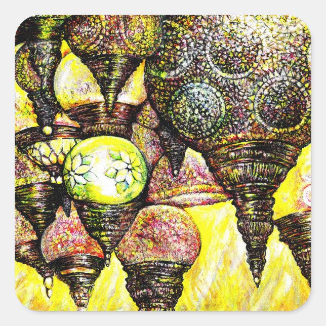 Even Bigger Idea of Colour Square Sticker (Front)