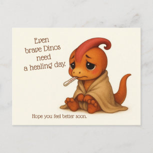 Even Brave Dinos Need a Healing Day - Karte Postcard