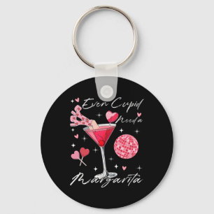 Even Cupid Need A Margarita Valentine Day Drinking Key Ring