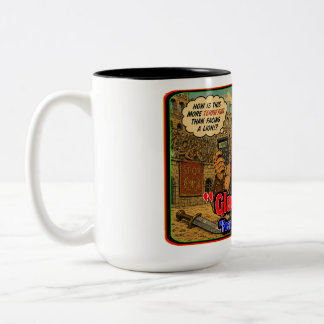 Even Gladiators Fear Taxes Funny Roman Soldier Two-Tone Coffee Mug